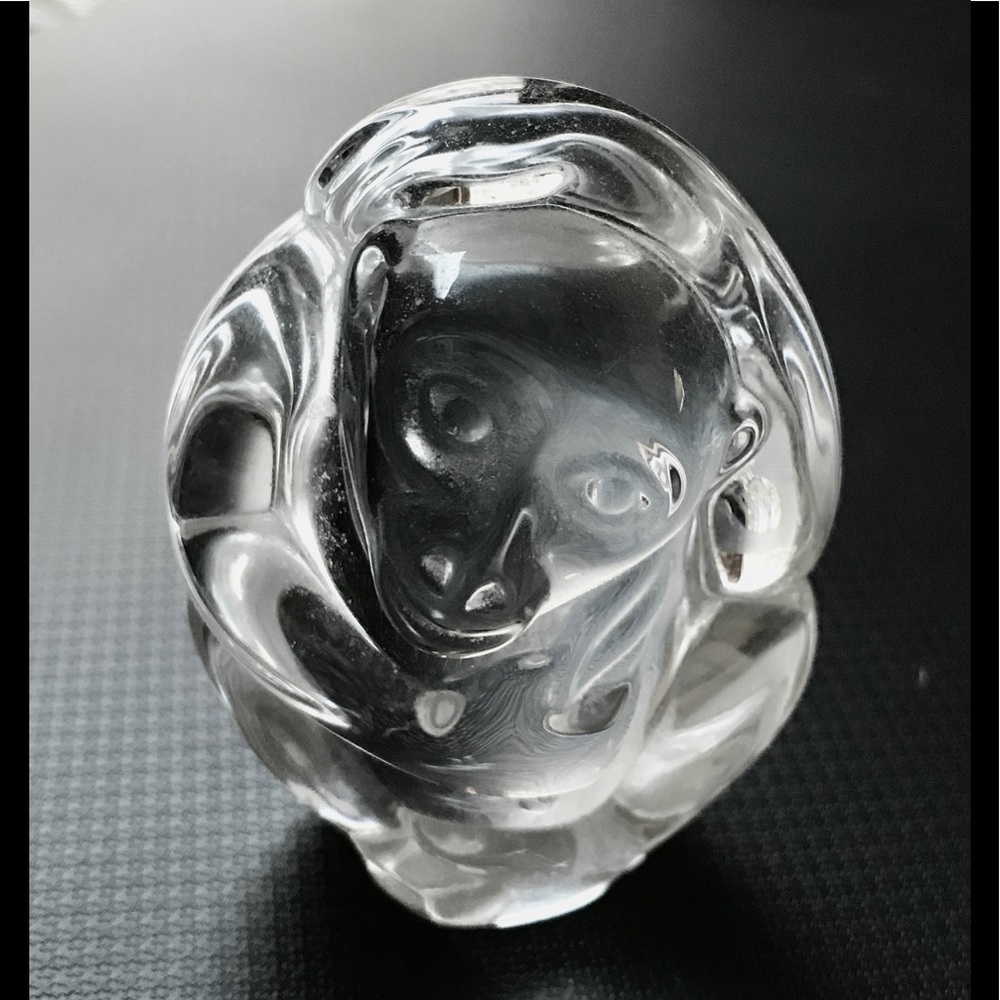 Steuben Glass Monkey Hand Cooler 1992